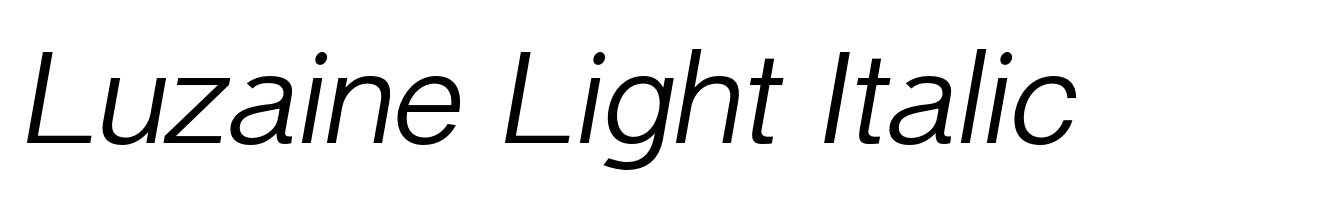 Luzaine Light Italic